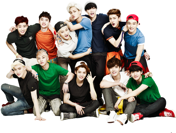 ×little Exo World× - Exo Group Photo Ot12 Clipart (722x545), Png Download