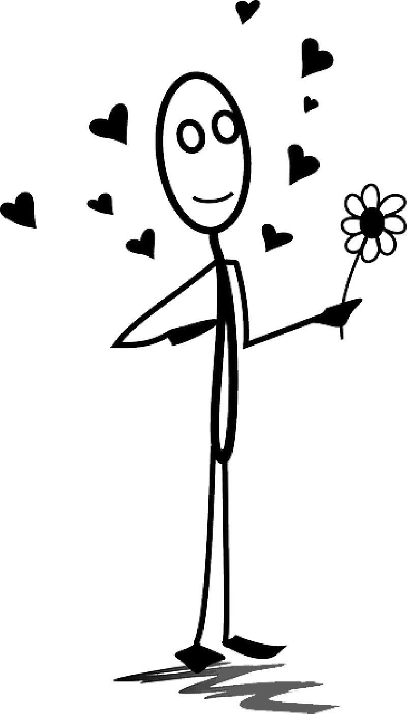 Love, Romance, Stickman, Stick Figure Stick Figures In Love Gif