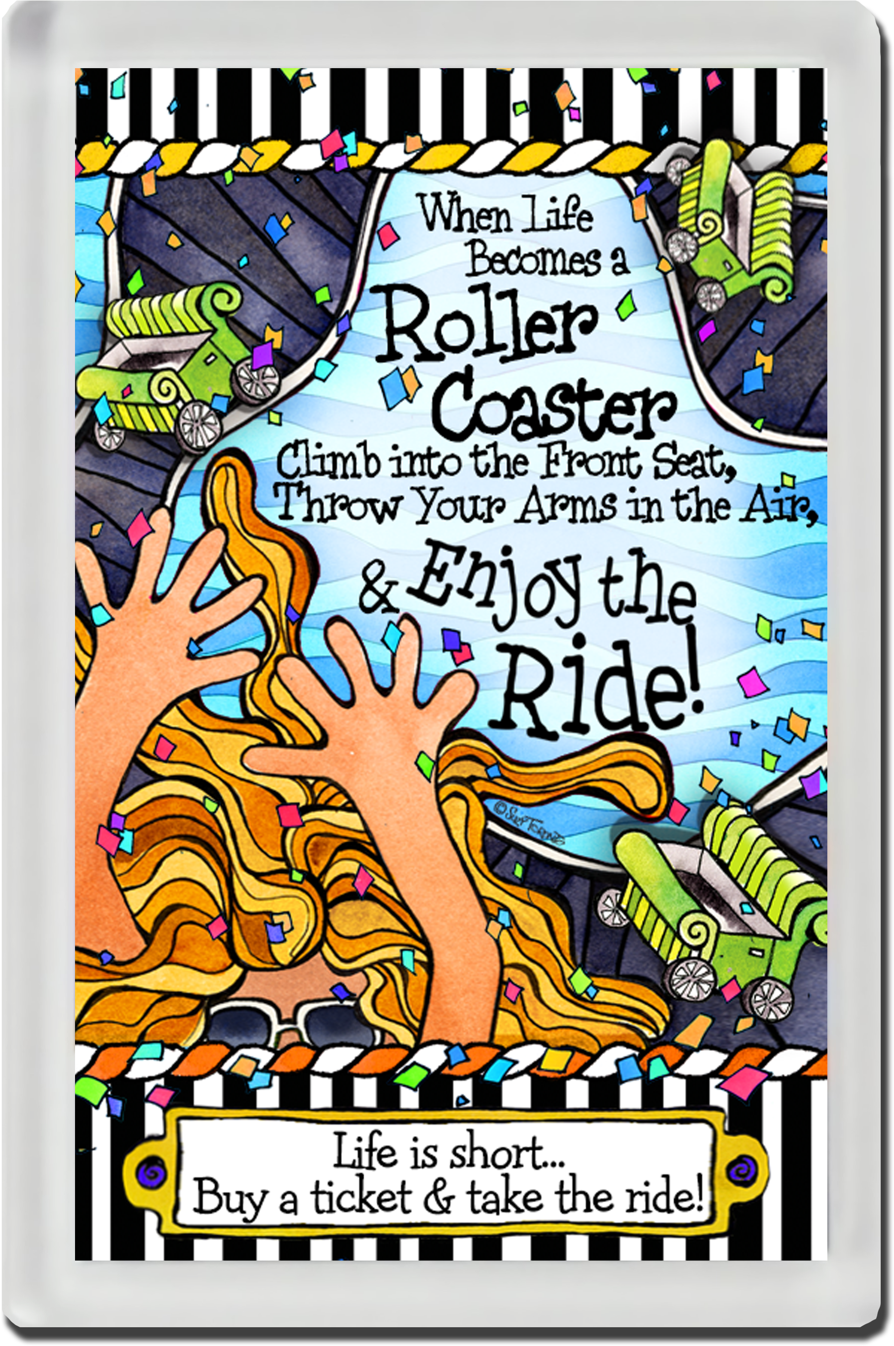 When Life Becomes A Roller Coaster Throw Your Arms - Poster Clipart (2038x2952), Png Download