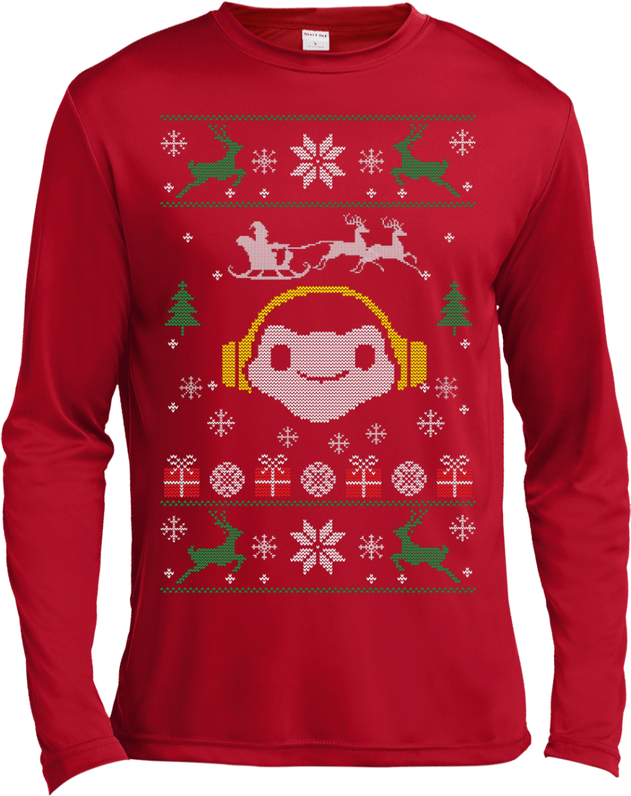 Overwatch Lucio Headphones Spray Ugly Sweater - Kings Are Born In December 26 Shirt Clipart (1155x1155), Png Download