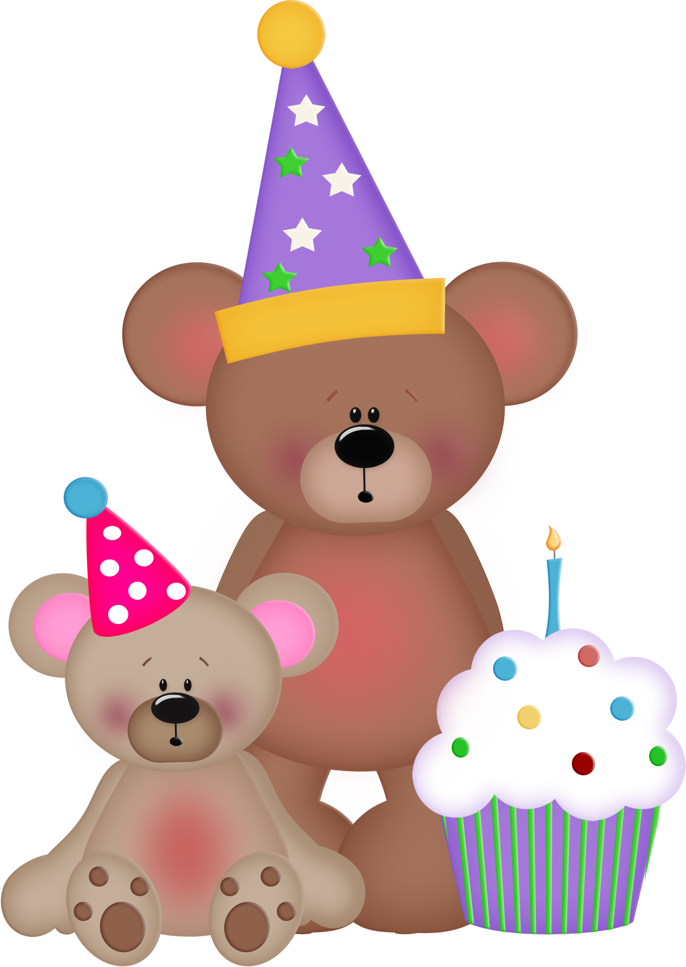 Cupcake Clipart Teddy Bear - Birthday Teddy Bear Clipart Png Transparent Png (1358x1912), Png Download