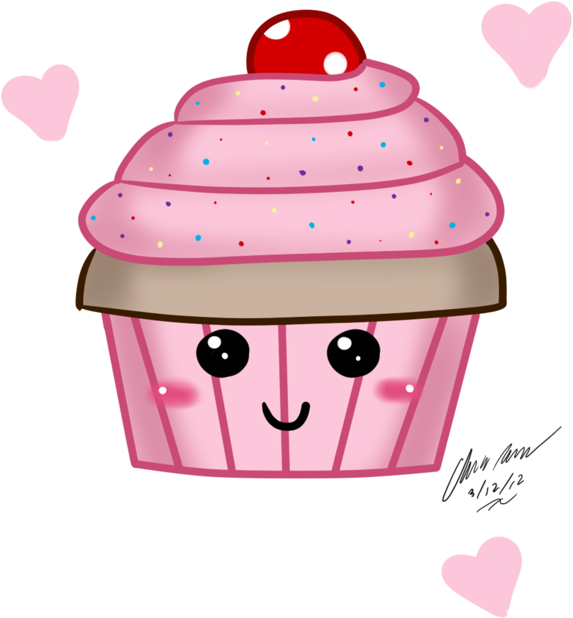 Cupcake Clipart Kawaii - Imagenes De Cosas Lindas Animados - Png Download (808x872), Png Download
