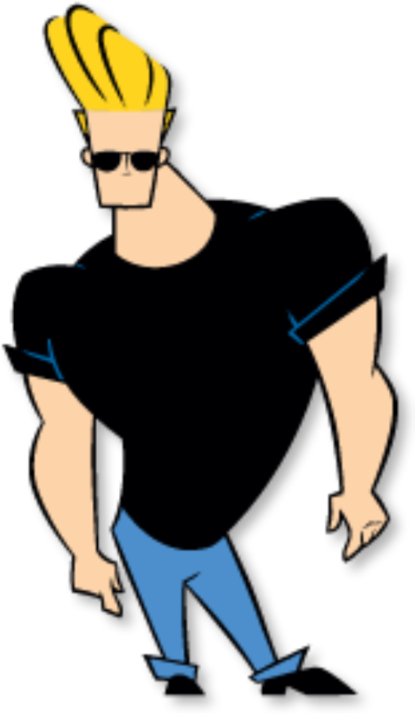 Cartoon Character Hair - Johnny Bravo Cartoon Clipart (608x1024), Png Download
