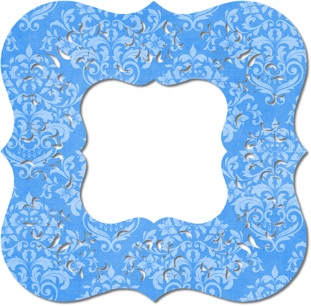 Frame Blue Decorative Border Png Image - Bingkai Biru Clipart (1280x1259), Png Download