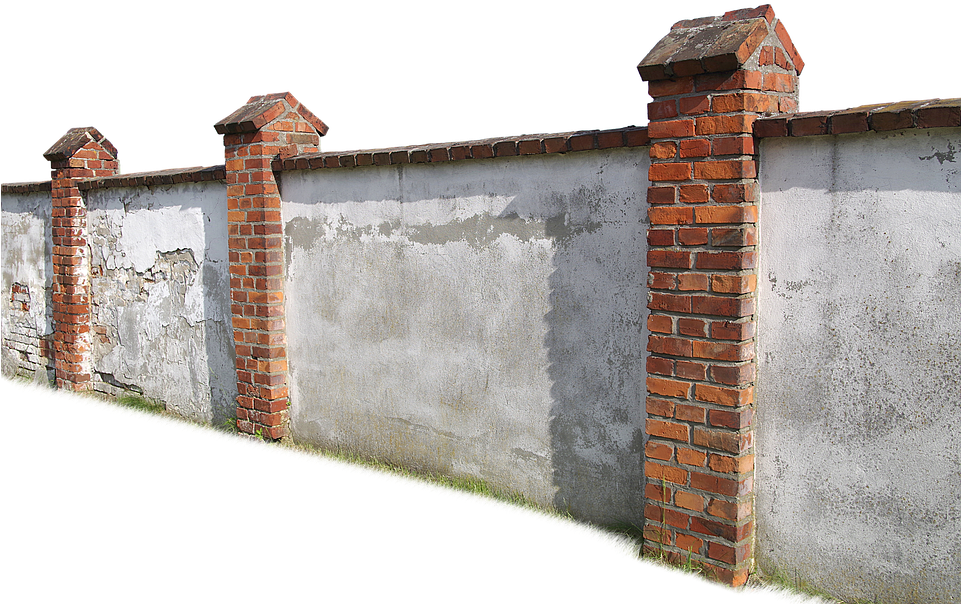 Wall, Building, Isolated, Cut Out, Architecture, Stone - Muro Di Recinzione Clipart (961x604), Png Download