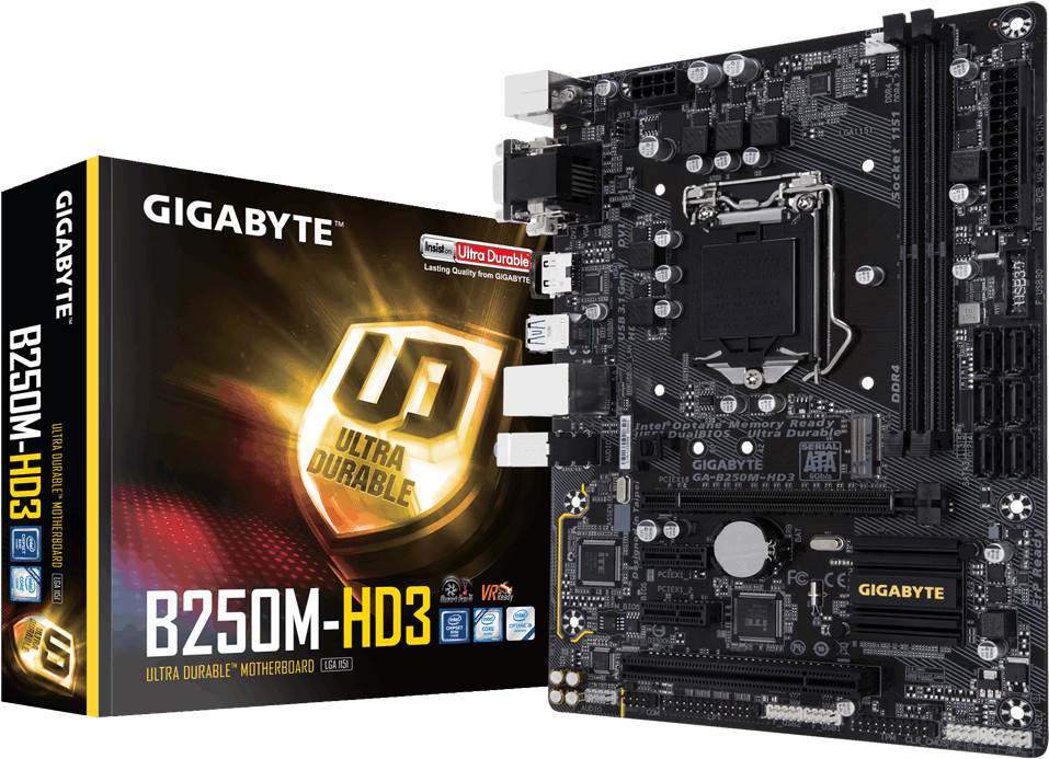 Gigabyte Ga H270m Ds3h , Png Download - Gigabyte A320m S2h V2 Clipart (957x693), Png Download