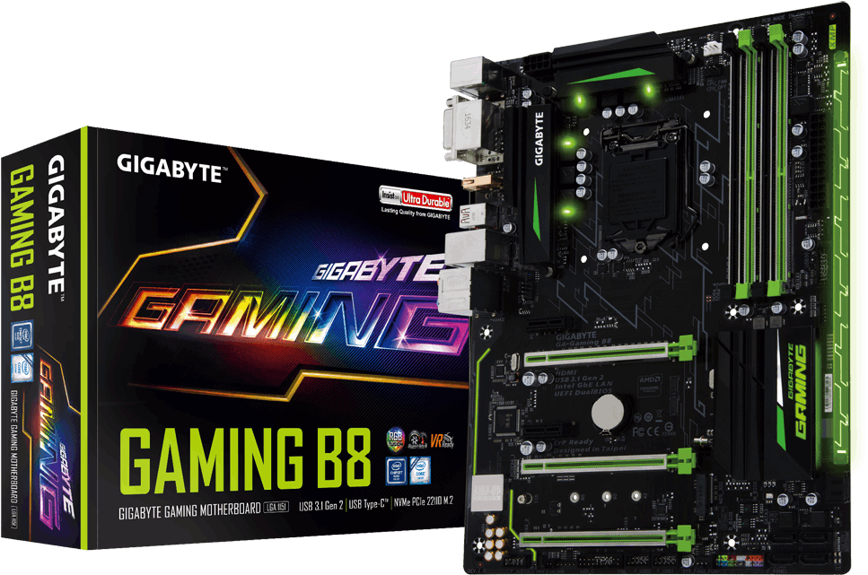 1 - 0) - Motherboard - Gigabyte Global - Gigabyte B250 Gaming B8 Clipart (1000x685), Png Download