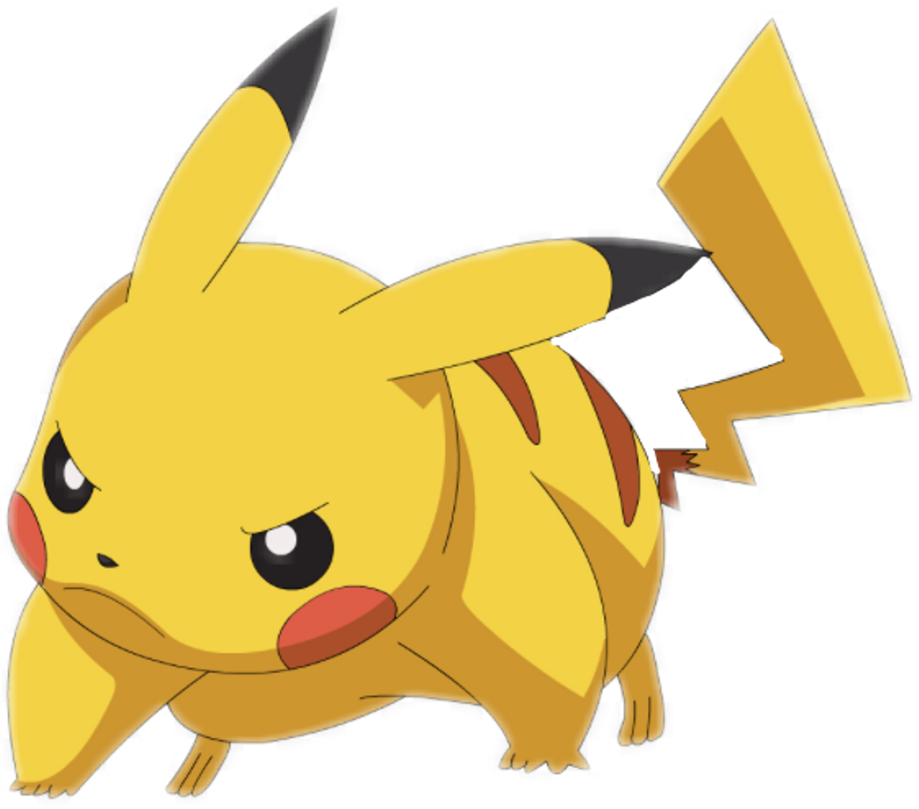 #pikachu #pokemon #cute #angry #mad #freetoedit - Transparent Background Pikachu Angry Clipart (1024x902), Png Download