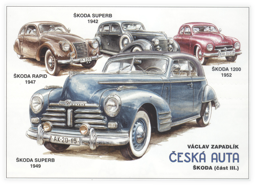 Koda Cars On - Škoda Superb 1947 Clipart (1400x800), Png Download