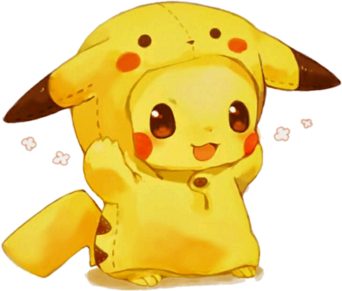 Tumblr Cute Kawaii Pikachu Sticker Tumblr Png Transparent - Pikachu Cute Clipart (1029x940), Png Download