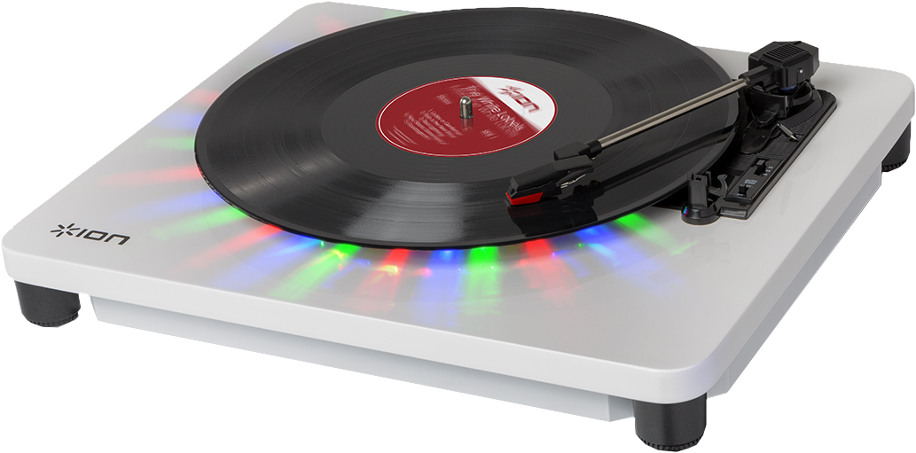 Ion Photon-lp It70 Multi-color Lighted Turntable Clipart (1068x572), Png Download