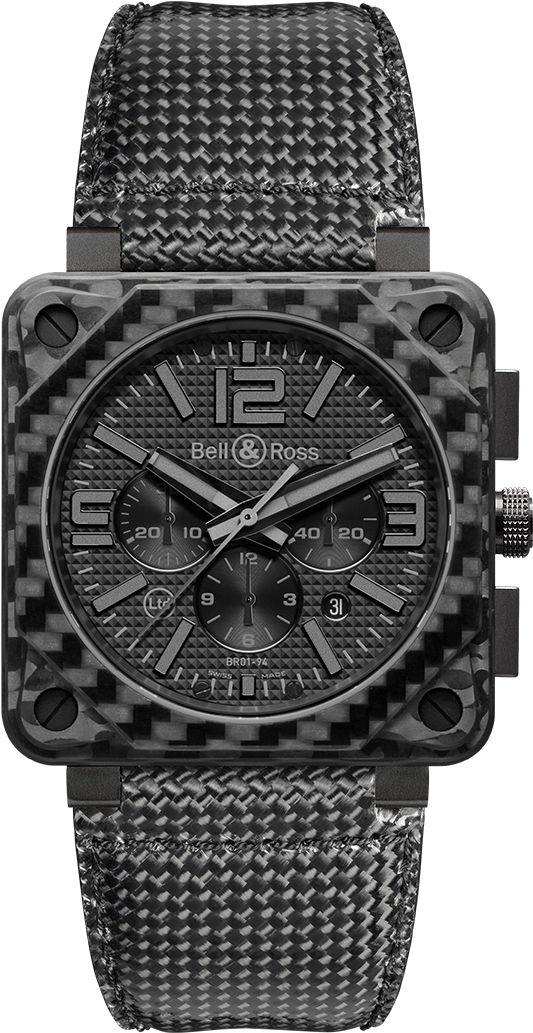 Bell And Ross Carbon Fiber Clipart (585x1050), Png Download