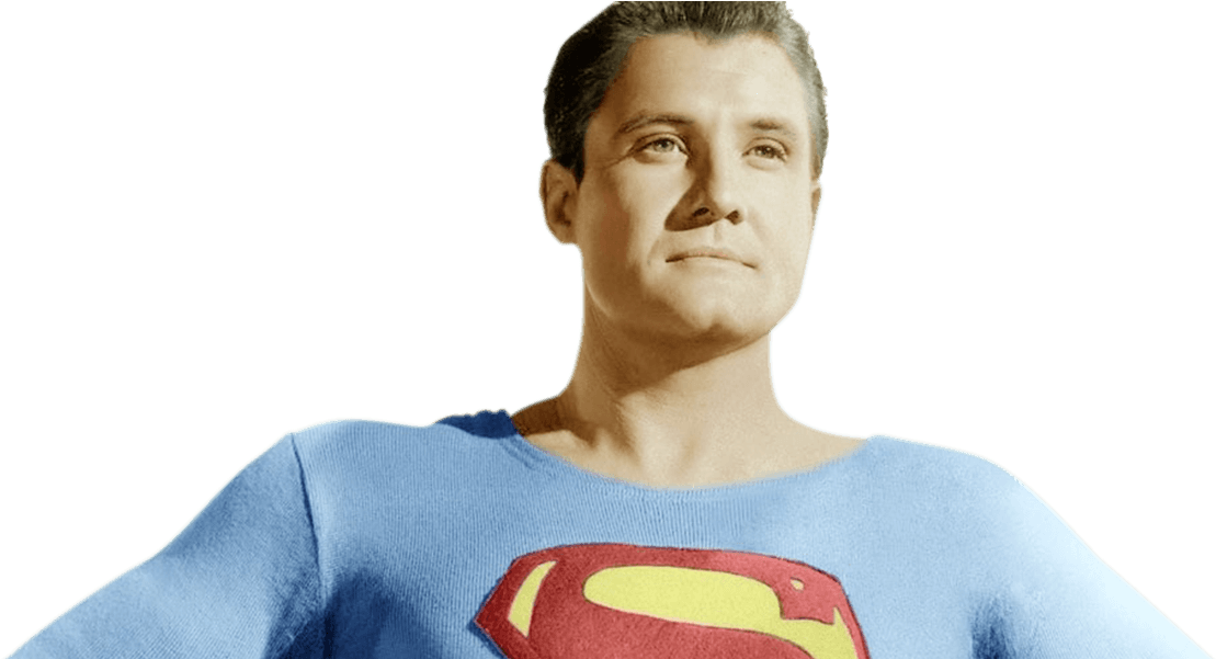 George Reeves Superman Clipart (2000x600), Png Download