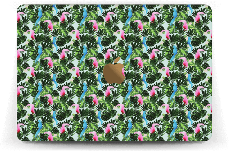 Bird Jungle Skin Macbook 12” - Christmas Tree Clipart (800x563), Png Download