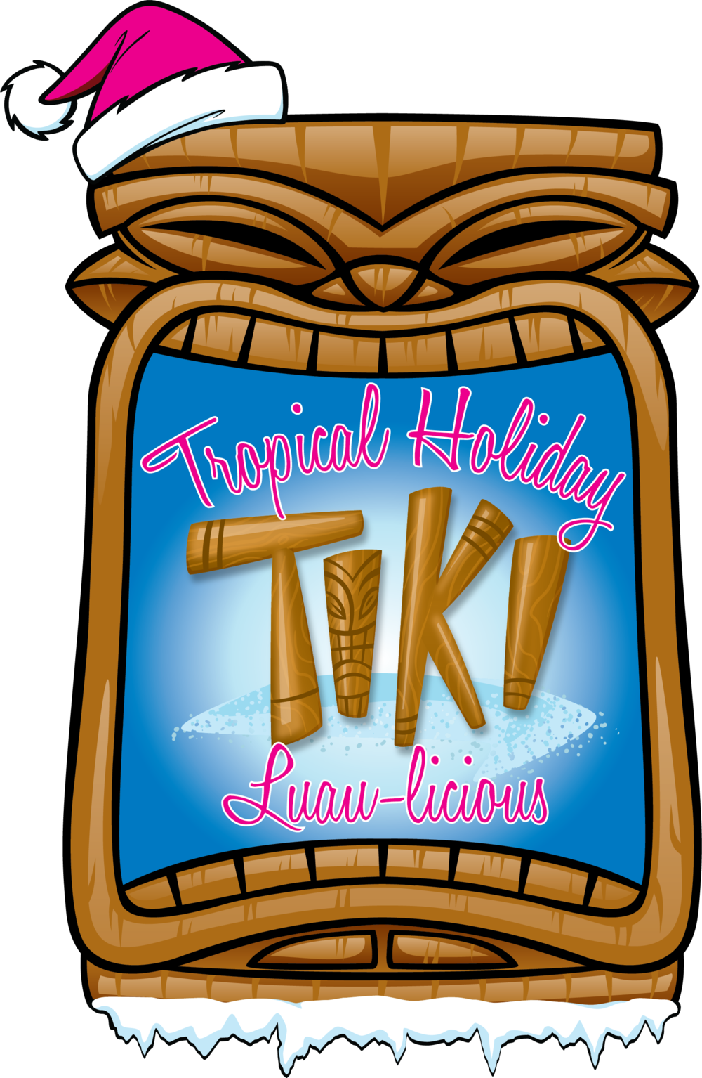 Dds Tiki Holiday Luau-licious - Tiki Mask Art Clipart (1000x1534), Png Download