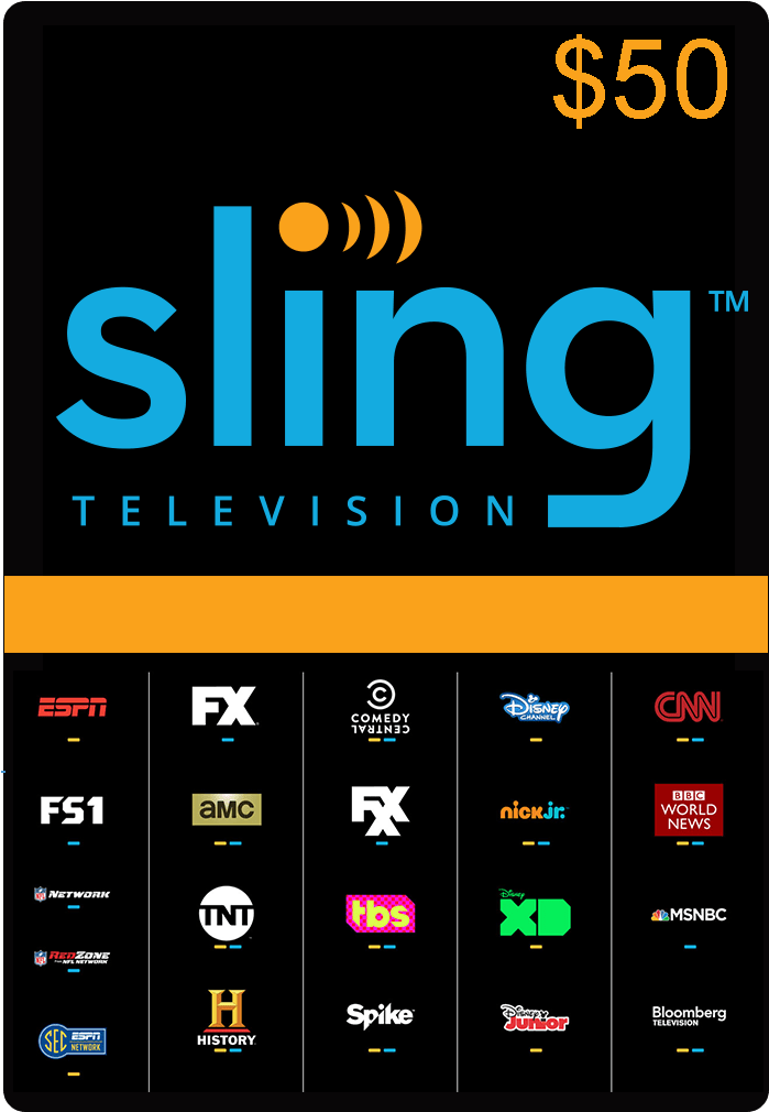 Sling Tv Logo Png - Sling Tv Card Clipart (900x1020), Png Download