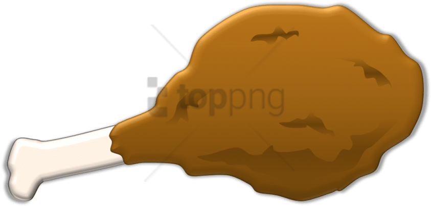 Free Png Chicken Leg Png Png Image With Transparent - Chicken Leg Cartoon Transparent Clipart (850x410), Png Download