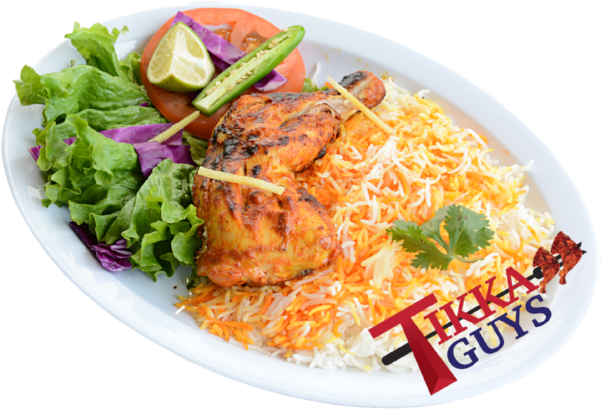 Chicken Tikka Leg Platter - Tonkatsu Clipart (860x585), Png Download