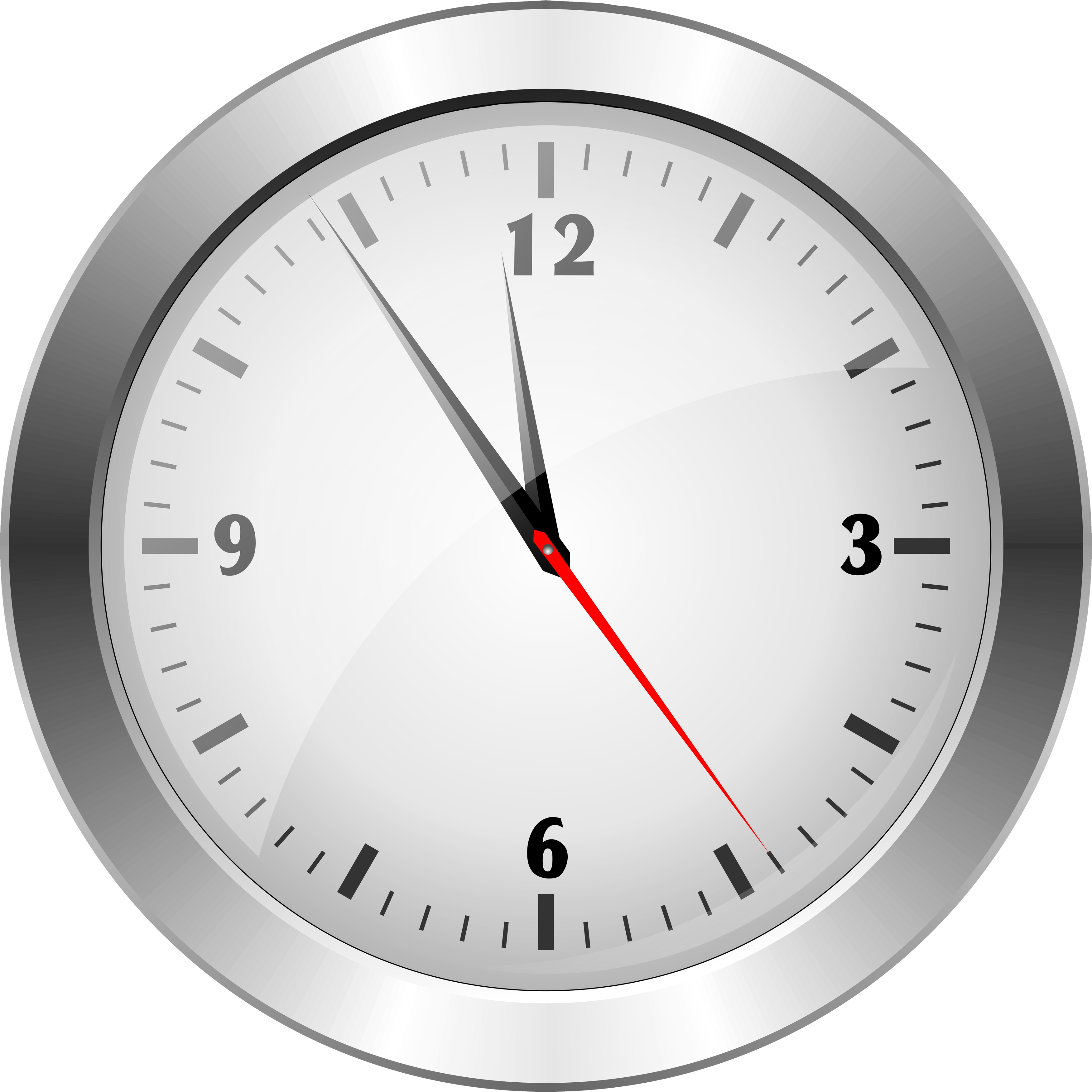 Clock Clipart Png Image - Time Animated Gif Clock Transparent (3503x3504), Png Download