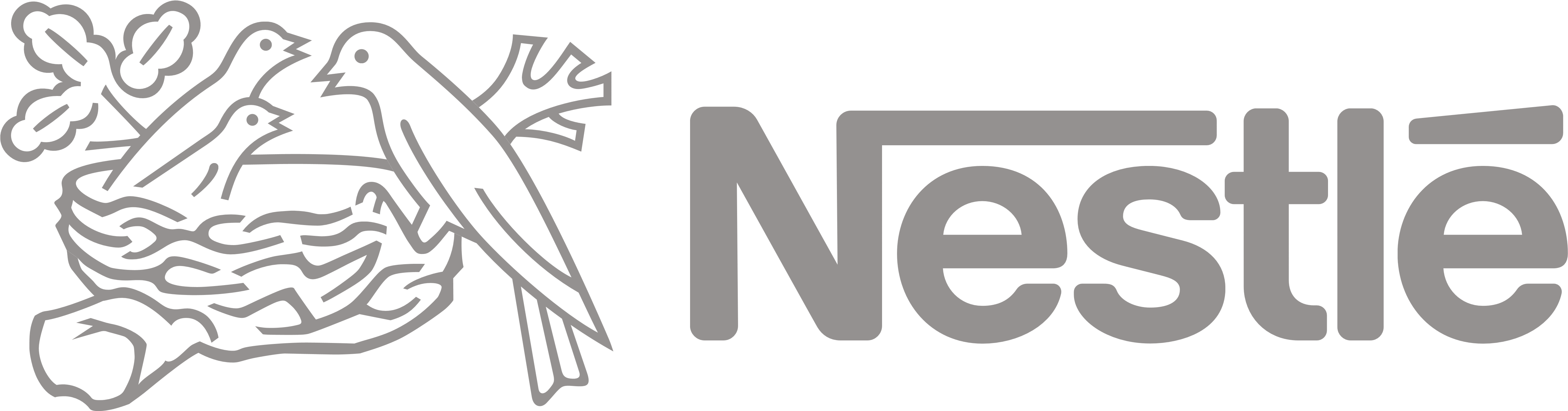 Nestlé Logo 1, Gray - Nestle Logo Png Clipart (5000x1446), Png Download