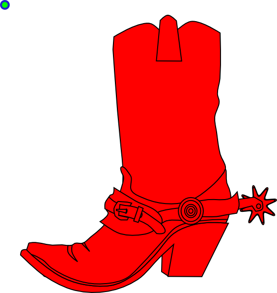 Clip Art Transparent Library Boot Clip Art At Clker - Wild West Boots Clip Art - Png Download (564x596), Png Download