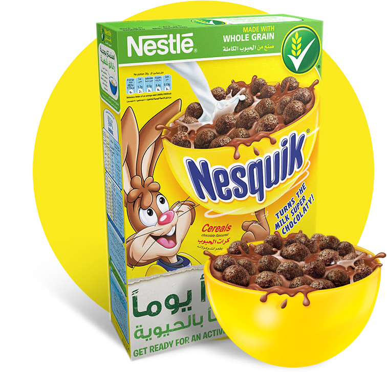 Nestlé® Nesquik® Chocolate Breakfast Cereal - Nestle Corn Flakes Chocolate Clipart (900x900), Png Download