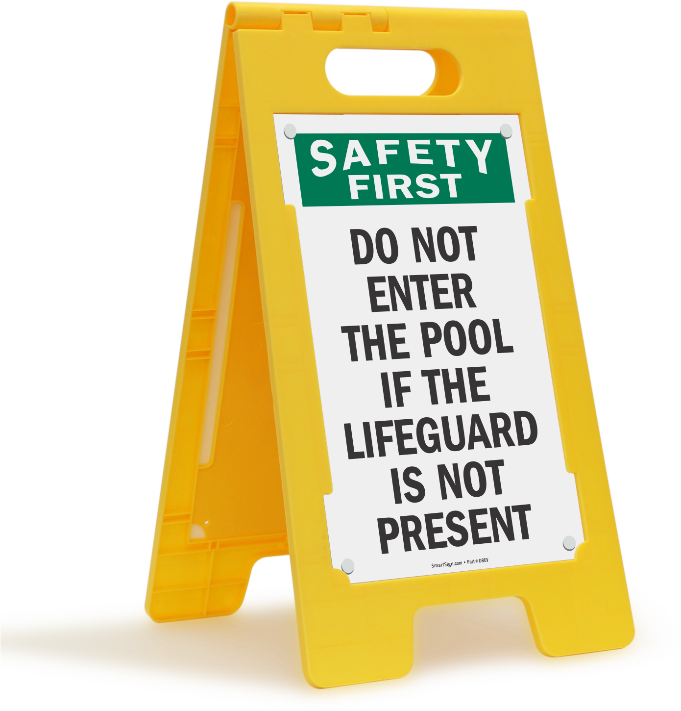 Safety First Do Not Enter Pool Sign - Sign Clipart (1500x1500), Png Download