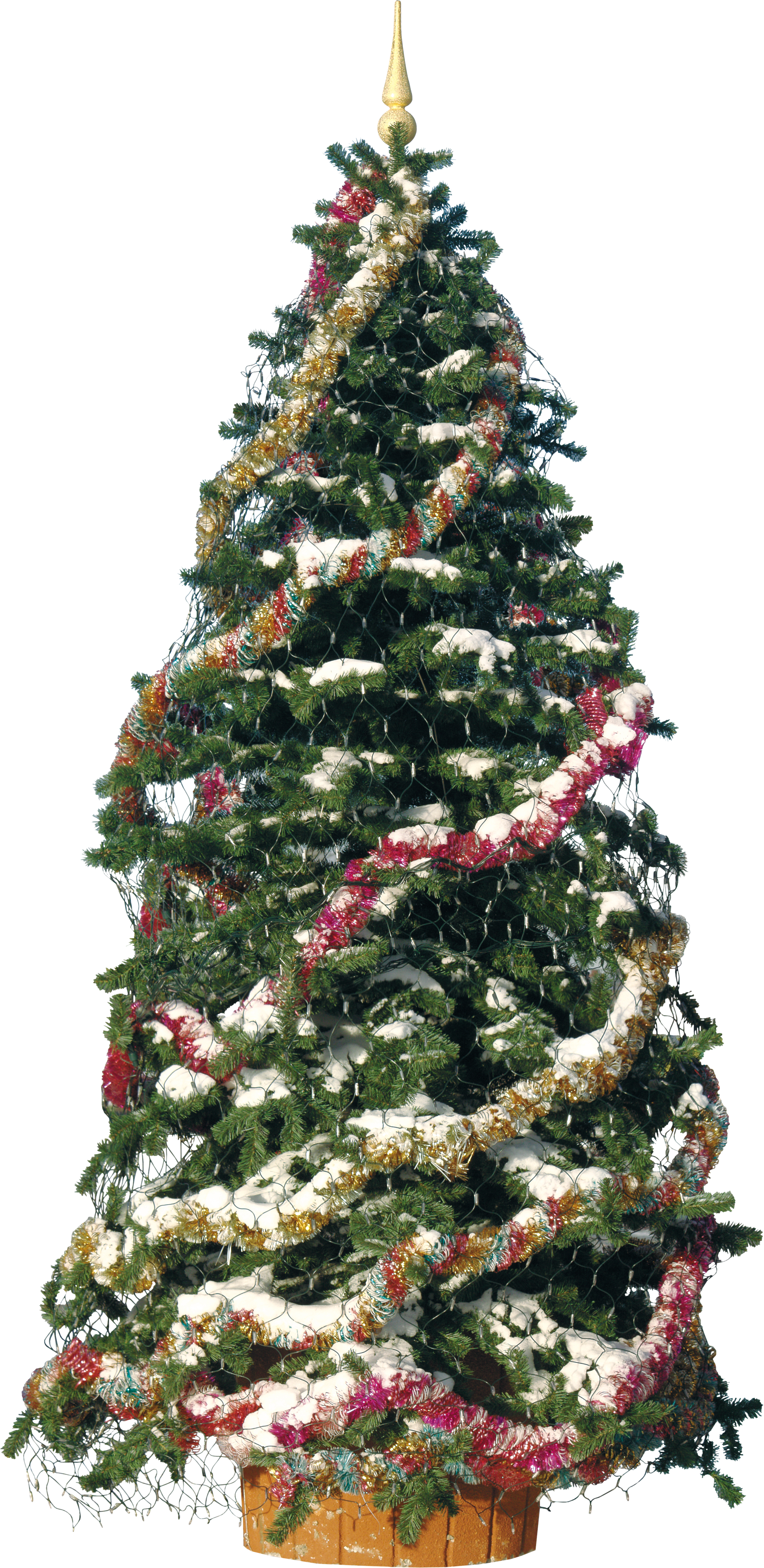 Christmas Tree With Decoration Clipart (2764x5672), Png Download