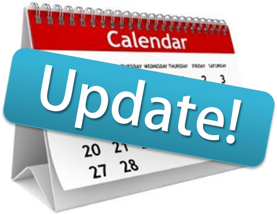 Calendar Update - Updated School Calendar Clipart (604x604), Png Download