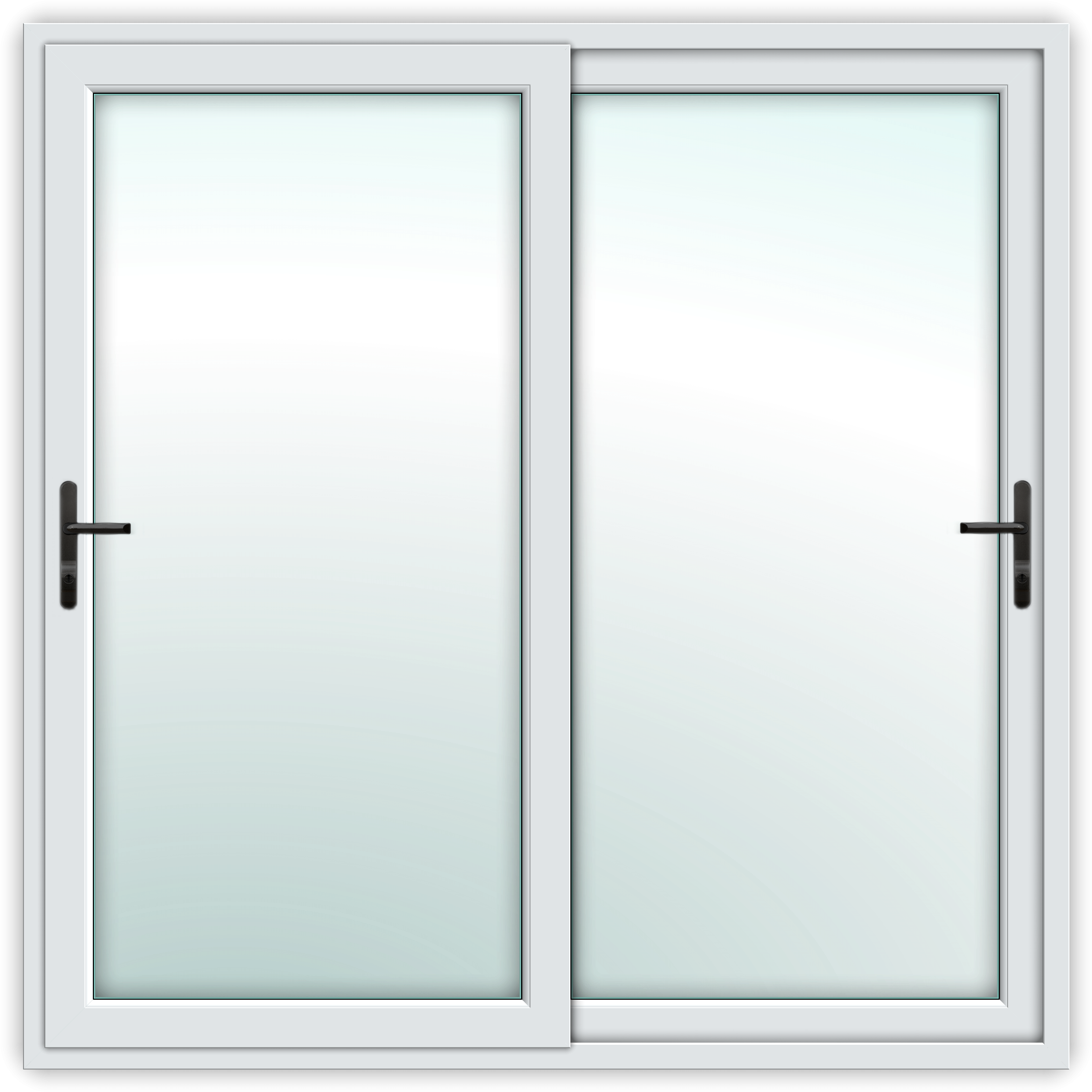 Spiker Sliding Door 60mm White 2 Track 2 Glass Panel Clipart (2050x2050), Png Download