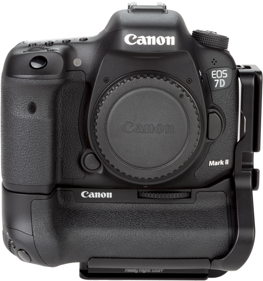 Bge16 Aluminum L Plate Attached To Canon Camera With - Battery Grip Canon 80d Clipart (884x946), Png Download