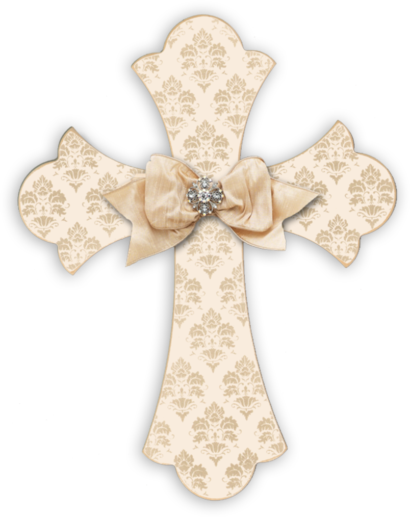 Champagne Brocade Cross Cream - Illustration Clipart (1024x1024), Png Download
