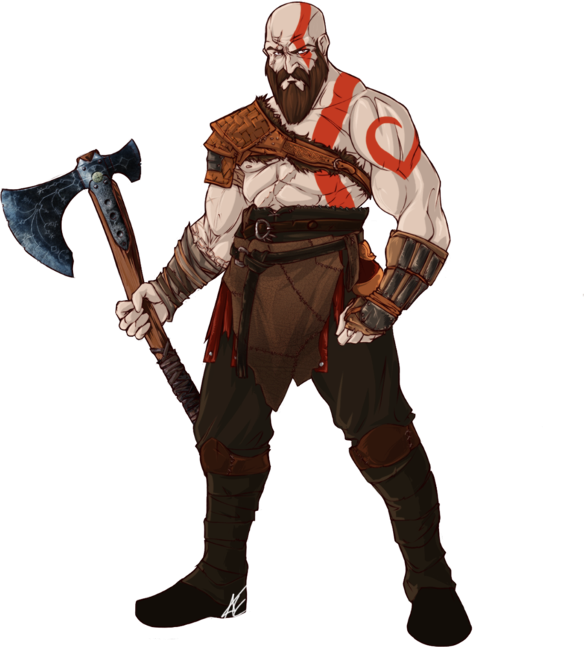 849 X 941 4 0 - God Of War Drawing Full Body Clipart (849x941), Png Download