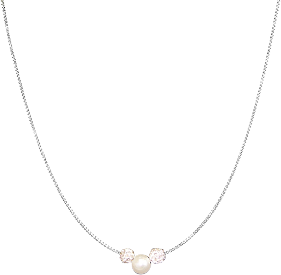 White Sparkle Baptism Necklace - ティファニー ネックレス Clipart (1000x1000), Png Download