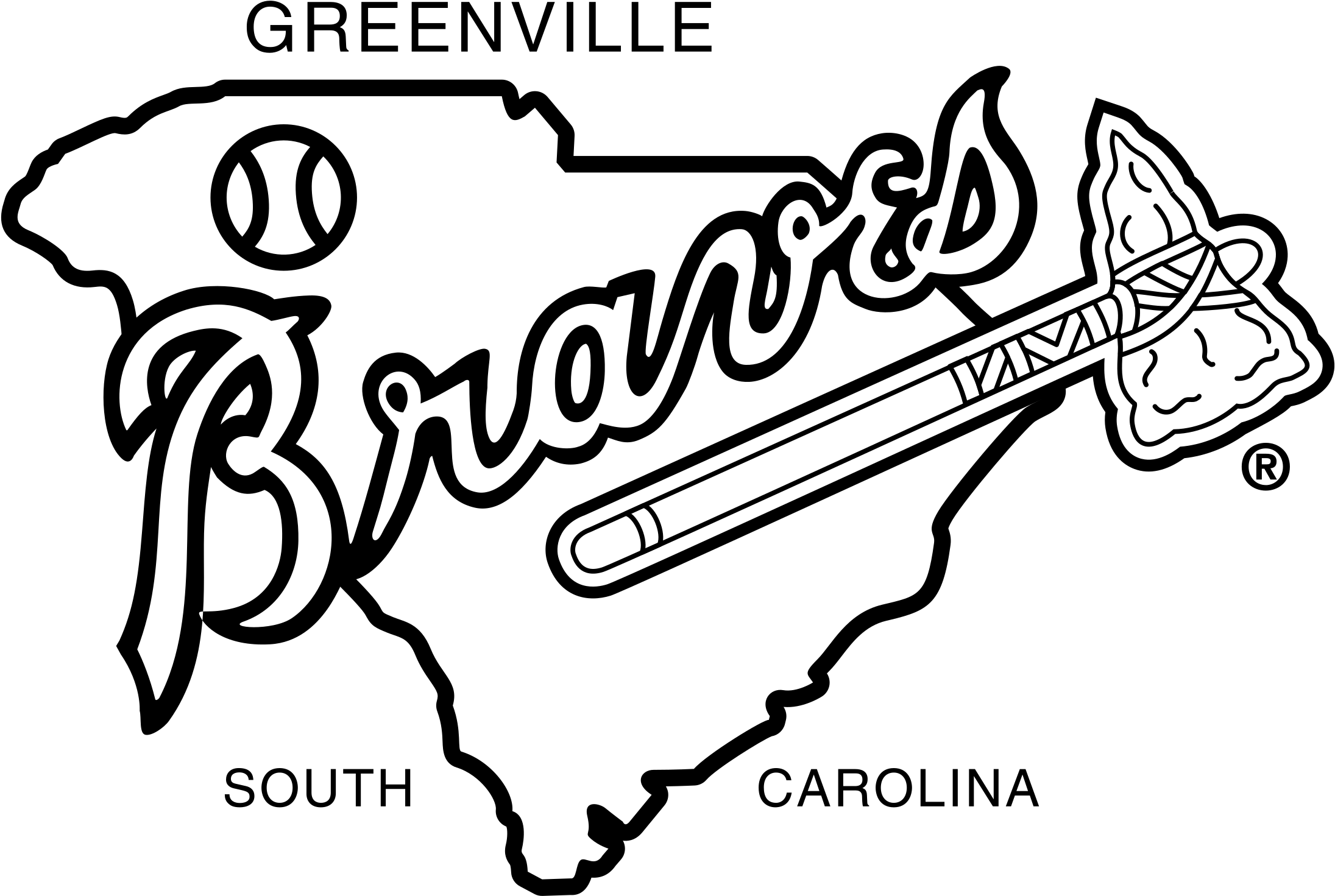 Svg Greenville Braves - Atlanta Braves Clipart (2400x2400), Png Download