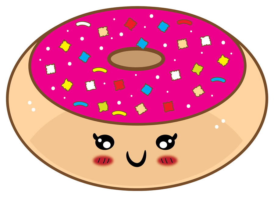 Dunkin Donuts Clipart Tumblr Cartoon - Doughnut Cake Clip Art Png Transparent Png (899x646), Png Download