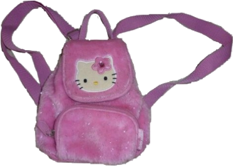 #moodboard #nichememe #polyvore #png #bag #pink #hellokitty - Vintage Hello Kitty Backpack Pink Clipart (539x428), Png Download