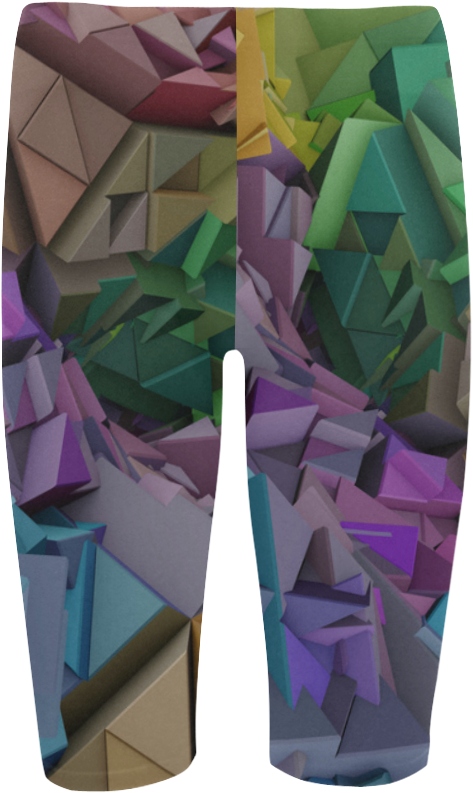 Colorful 3d Low Poly Abstract Geometric Shapes Hestia - Board Short Clipart (1000x1000), Png Download