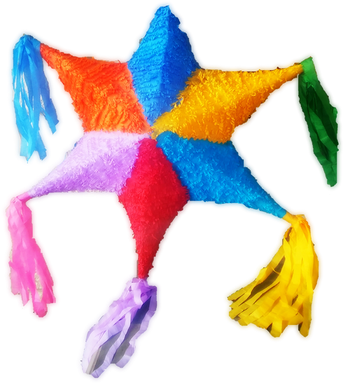 Fiesta Star Pinata Is San Antonio Most Popular Pinata - Visual Arts Clipart (498x883), Png Download