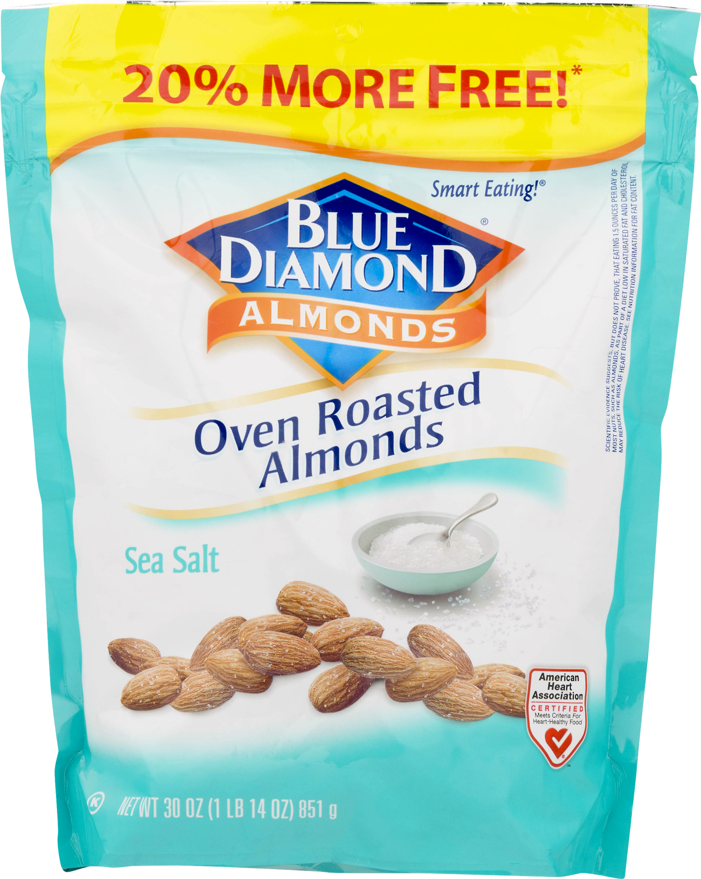 Blue Diamond Almonds Sea Salt Oven Roasted Almonds - Blue Diamond Almonds Clipart (1800x1800), Png Download