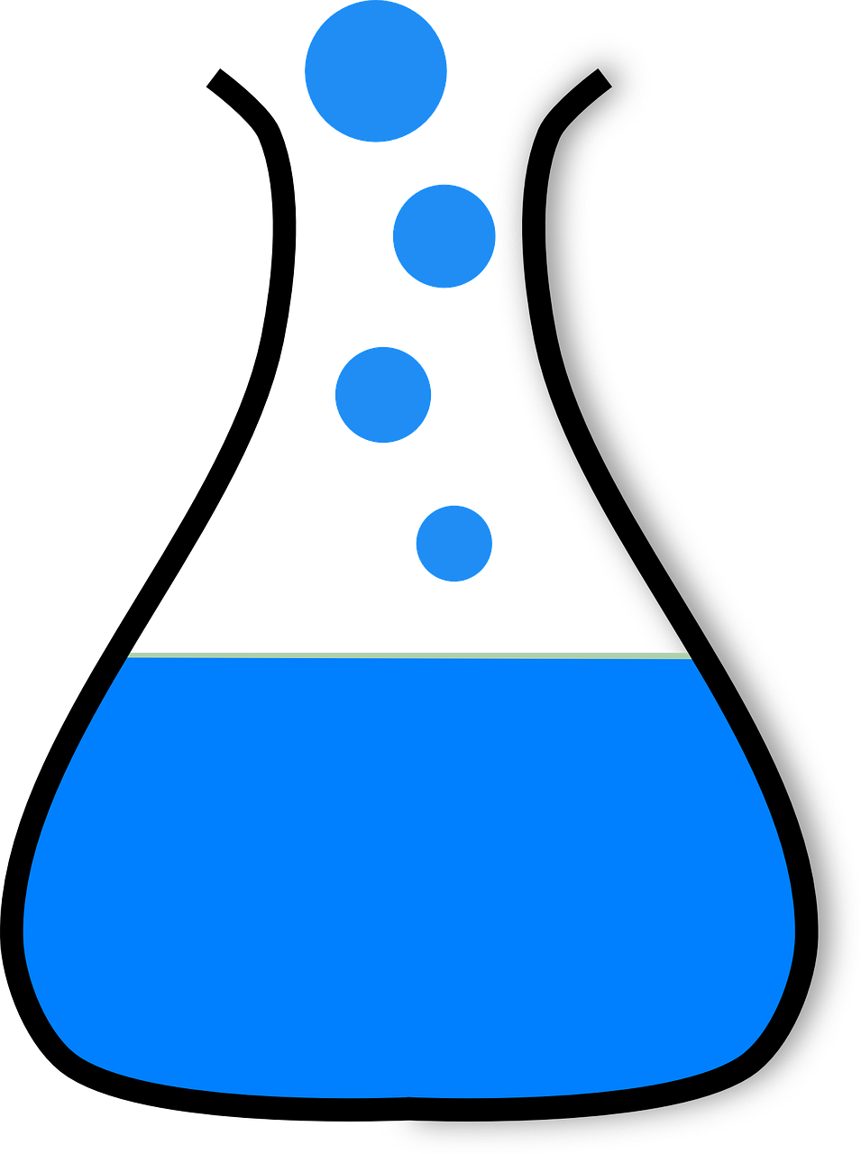 Erlenmeyer Flask Chemistry Flask Png Image - Blue Beaker Clip Art Transparent Png (955x1280), Png Download