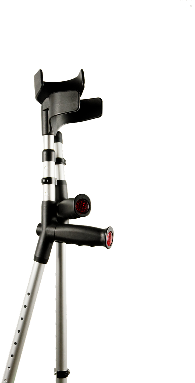 Walker Crutches Handicap Png Image - Béquilles Png Clipart (853x1280), Png Download