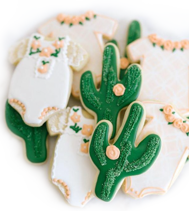 To The Cookies - Succulent Baby Shower Cupcake Clipart (601x673), Png Download