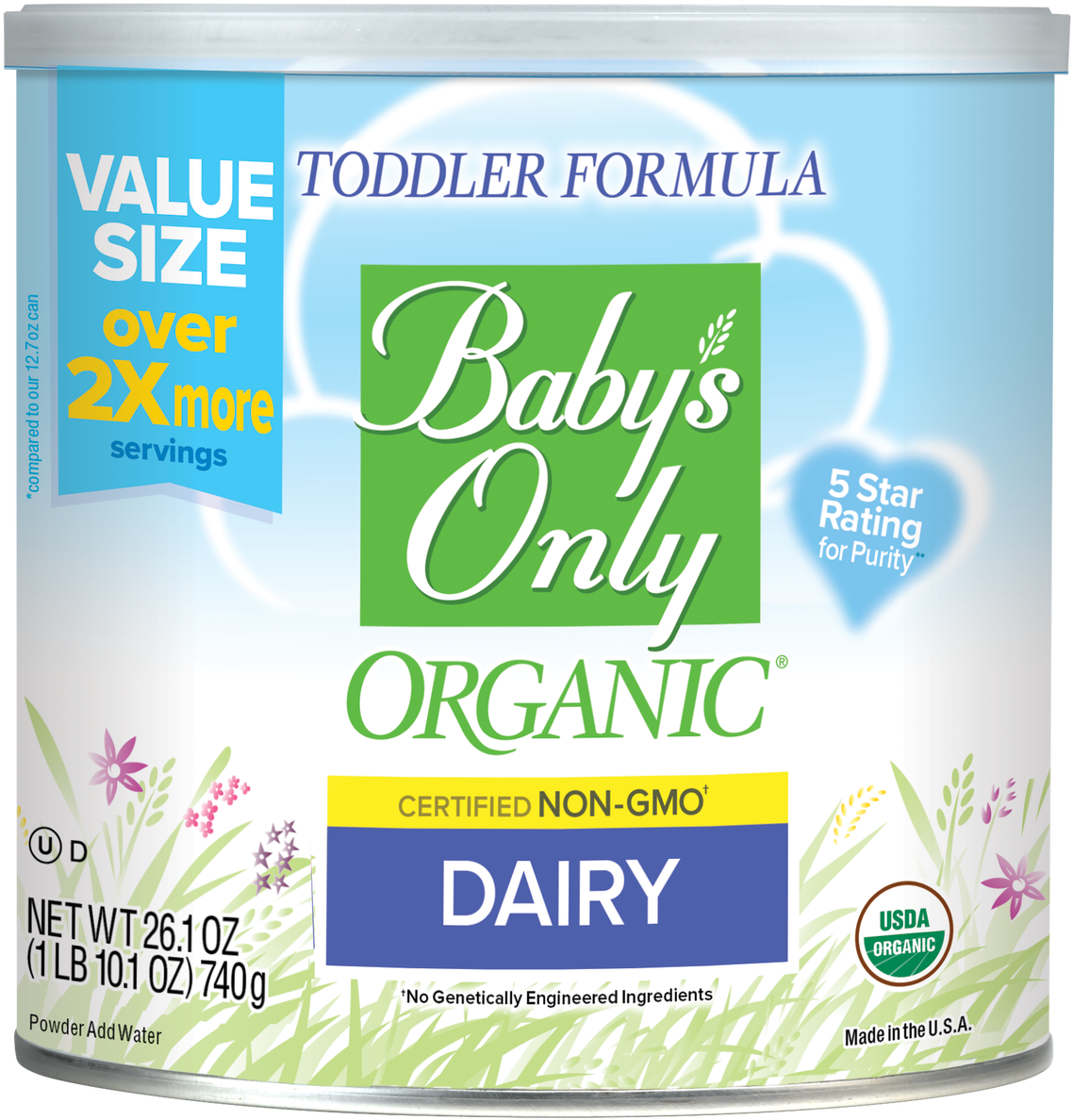 Baby's Only Organic® Dairy - Packaging And Labeling Clipart (1216x1280), Png Download