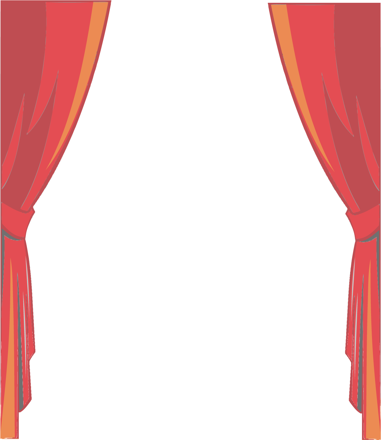 Cartoon Stage Png - Window Valance Clipart (1500x1501), Png Download