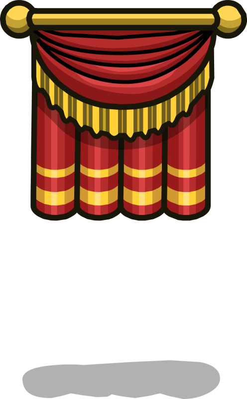 Pin Stage Curtain Clipart - Stage Curtain Sprite - Png Download (496x800), Png Download