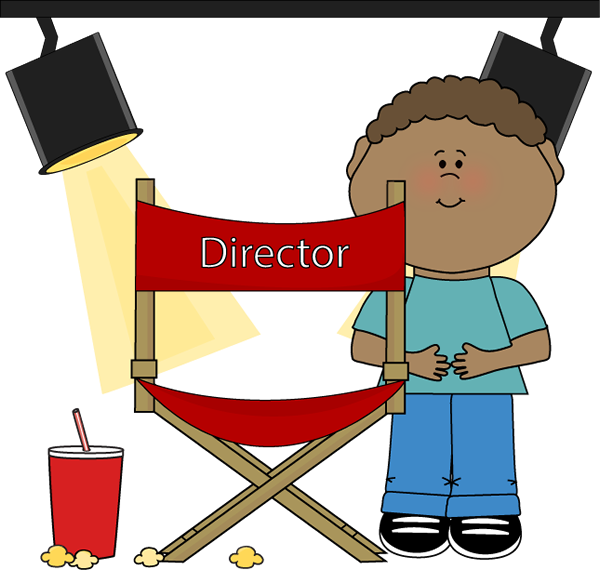 Movie Clip Art Images Kids Night Kid - Clip Art Stage Director - Png Download (600x570), Png Download