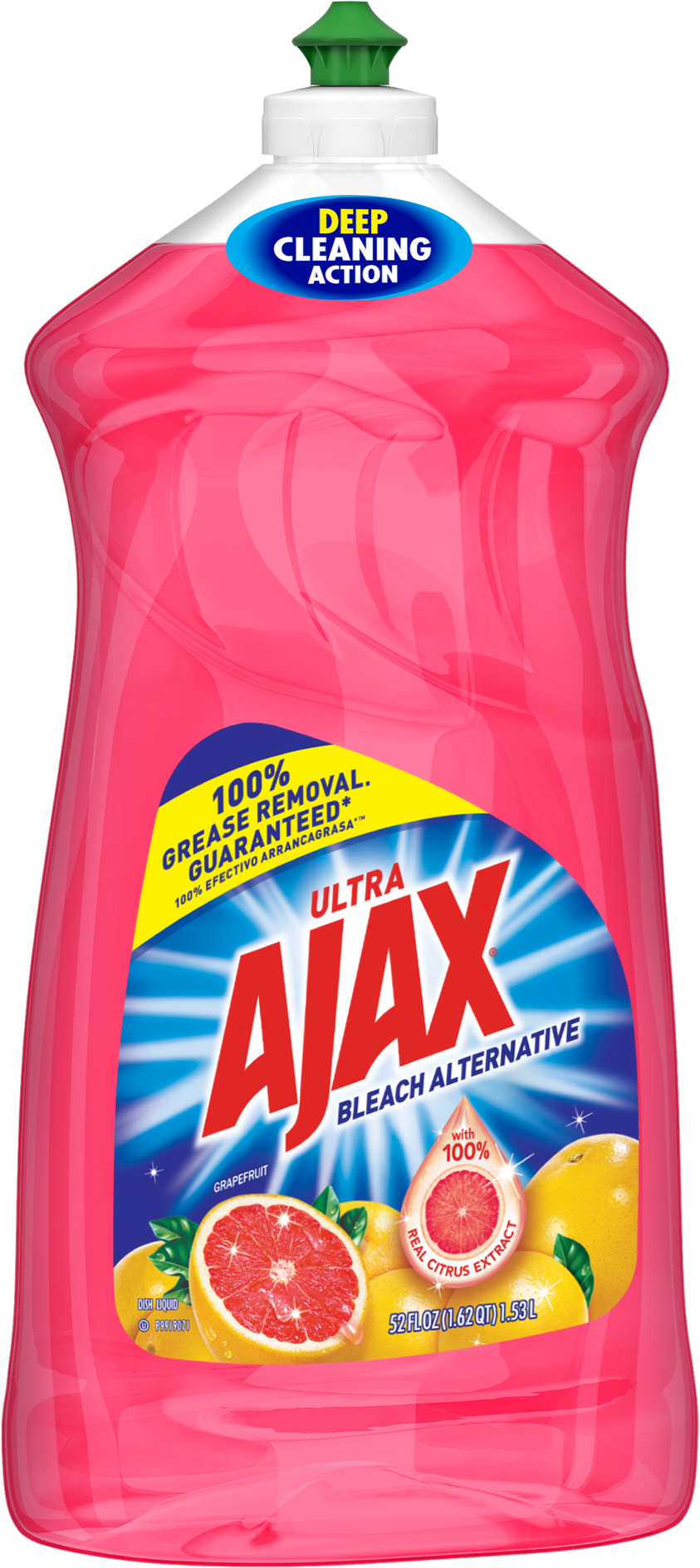 Ajax Ultra Triple Action Liquid Dish Soap, Grapefruit - Ultra Ajax Clipart (2000x2000), Png Download