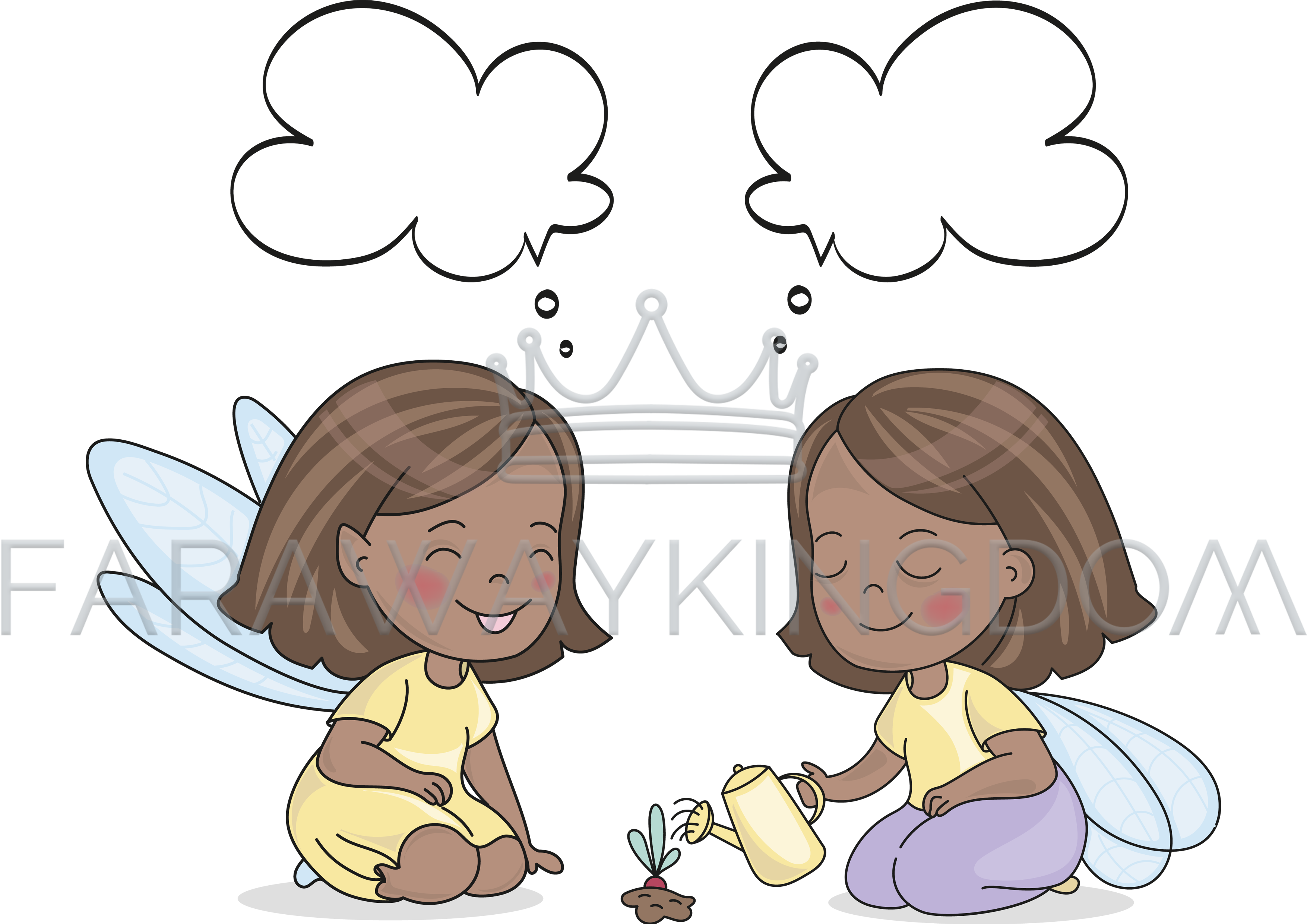 Woman Talk Cartoon Children Lifestyle Vector Illustration - Dia Das Mulheres Divertido Clipart (3508x2480), Png Download