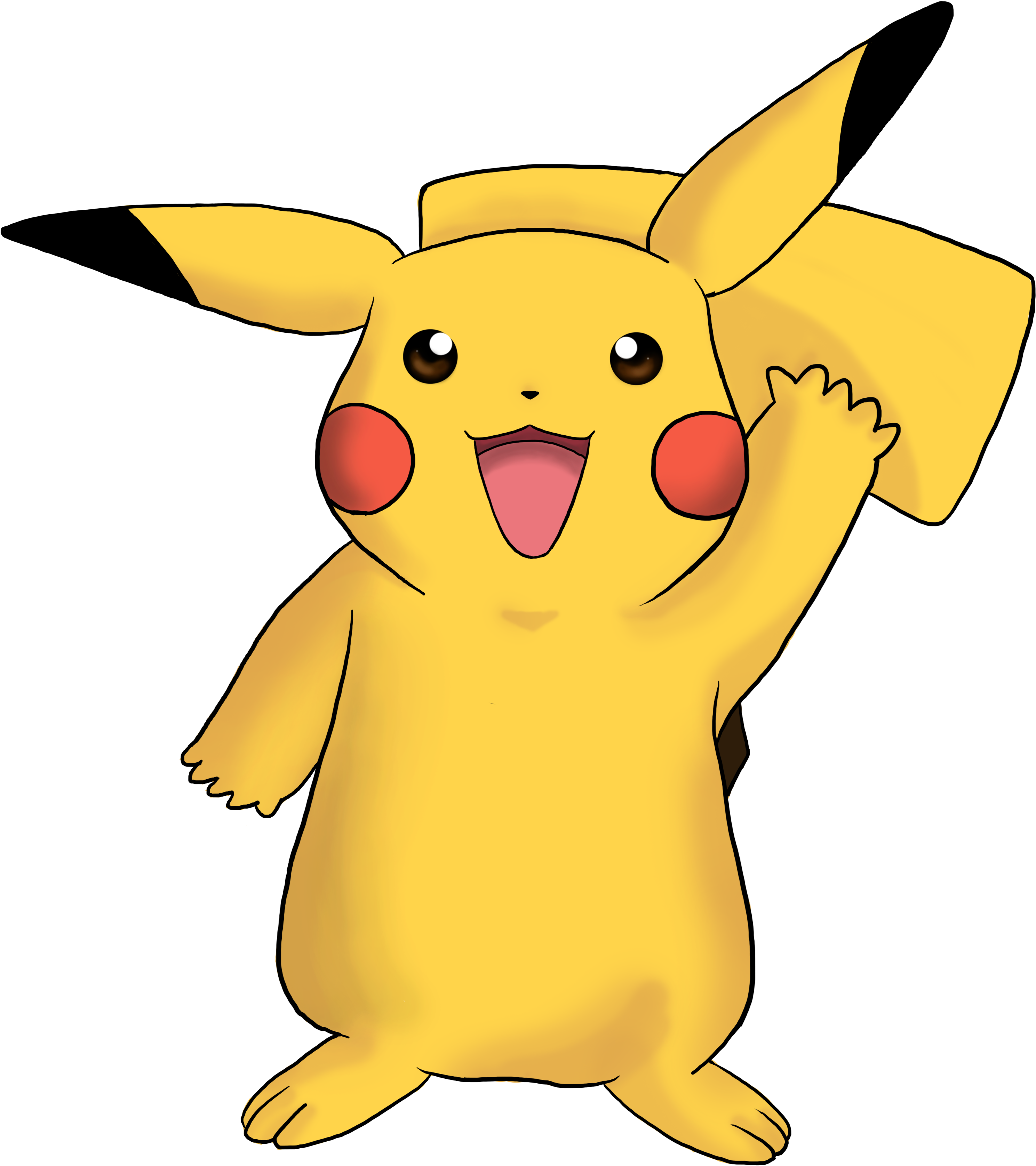Illustrations » Pikachu - Como Se Pinta Pokemon Clipart (3456x3648), Png Download